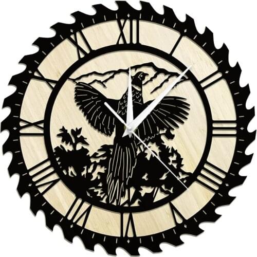 Pheasant Bird Hunting Rustic Wooden Wall Clock Hunting Expert Living Room Decor Watch Wilderness Man Cave Décor For Bird Caller