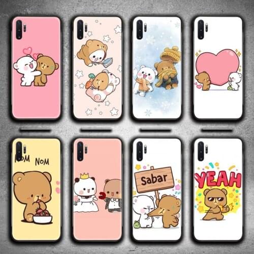 Milk Mocha bear Phone Case For Samsung Galaxy Note20 ultra 7 8 9 10 Plus lite M51 M21 J8 Plus 2018 Prime
