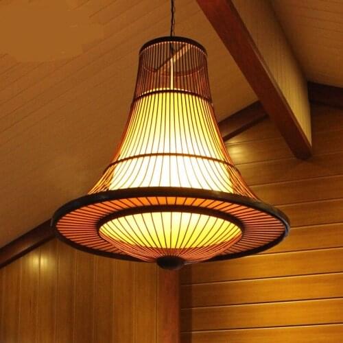 Chinese wood pendant light restaurant villas living room Southeast hotel lights pendant lamps ZA8819