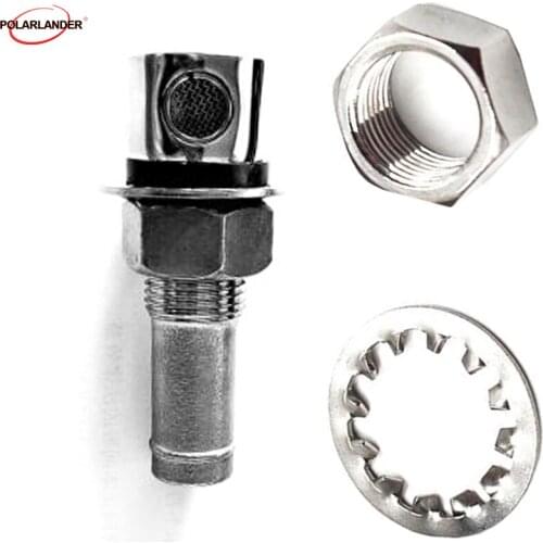 Metal 316 Stainless Steel Mounting Straight Fuel Gas Tank Vent For Boat Yacht Marine Gasket Hardware Accessory Durable Parts