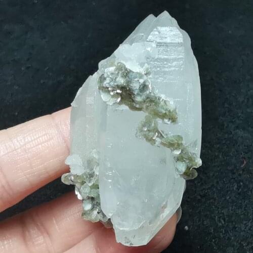 42.7gNatural white crystal cluster and mica mineral specimen aura meditation healing teaching collection appreciation