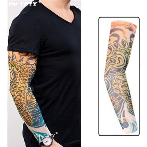 Nu-TATY Golden fish Man&woman style Tattoo Sleeve Stockings Body Art Leggings Cool Boys Girls Party Wearings