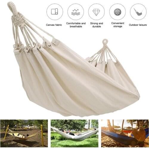 Swing-Bed Hammock Hanging Fabric Patio Double-Hammock Travel Outdoor Camping Canvas Hiking Dropshipping