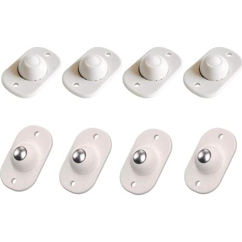 Swivel-Casters Wheels 360° Self-Adhesive - Silent Trash Can Universal Swivel Wheels Paste Pulley