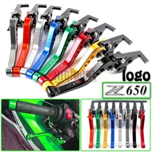 Motorcycle Brake Handle Bar Lever CNC Aluminum Short Adjustable Brake Clutch levers For kawasaki Z650 Z 650 2017 17