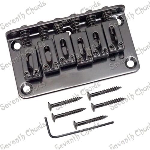 A Set Black Top Load 6 string Saddle Bridge for Electric guitar - Length 78mm