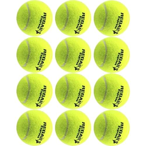12PCS Elastic Tennis Balls Training Tennis Balls for Sports Practice Outdoor