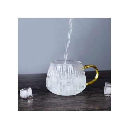 Heat 500 ml of vertical stripe household family glass thermos cup cup style restoring ancient ways in the kitchen