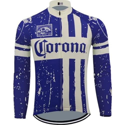 Corona long sleeve cycling Jersey winter wool & no wool triathlon cycling clothing maillot ciclismo mtb jersey