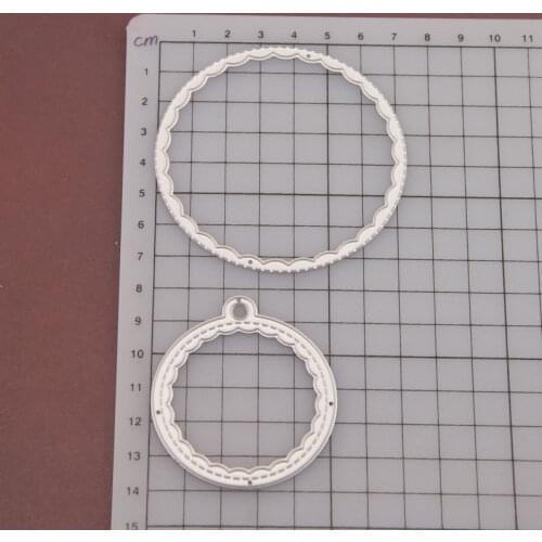 Reunion Scallop Circle Label Metal Cutting Dies New Diy Emboss Stencil Scrapbooking Dies For Card Making 2021 New