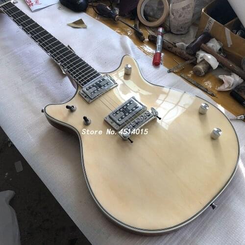 High quality electric guitar, log color maple veneer, peach blossom core body, rosewood fingerboard, musical instrument, postage