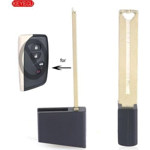 KEYECU 2PCS/Lot Replacement New Smart Remote Key Uncut Blade Blank Emergency Insert for Lexus