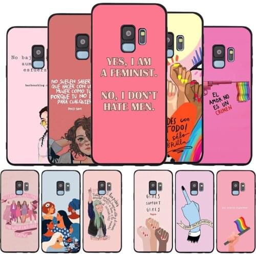 Feminist Girl Funny Black TPU Silicone Soft Phone Case For Samsung Galaxy S20 S10 S9 S8 Plus Lite NOTE 10 9 8 S7 EDGE