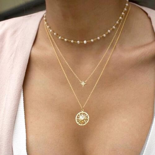 Trendy 925 Sterling Silver Chain Necklace For Women Fashion Sun Gold Choker Necklaces 2021 Trend Jewelry Gift Party Jewelry