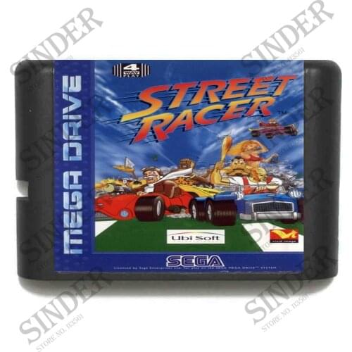 Street Racer 16 bit MD Game Card For Sega Mega Drive For Genesis