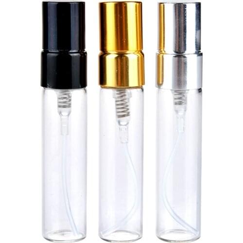 5ML High Quality Empty Glass Perfume Bottles Atomizer Portable Contenitori Cosmetic Vuoti with Aluminium Pump 100pcs/lot