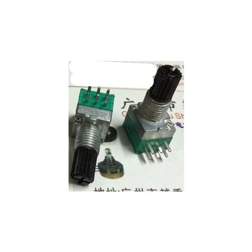 5pcs/lot RK097G double potentiometer A50K handle length 15MM flower [Cross]