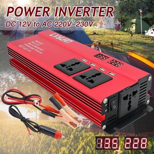 6000W DC 12V TOo AC 220V 230V LED Power Inverter 4USB Universal Inverter 3 Universal Sockets Car Inverter Home Travel Inverter