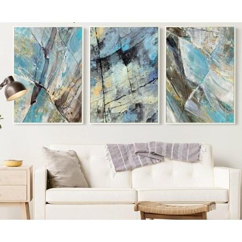 3 Pieces Abstract Splash Paint Canvas Art Painting Print Poster Picture Wall Living Room Bedroom Home Decor Unframed