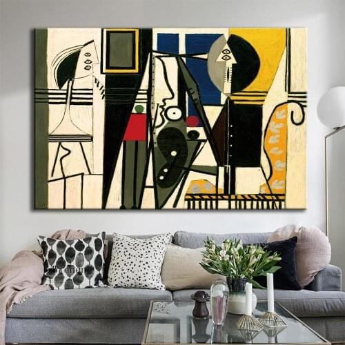 Picasso Canvas Wall Art Oil Painting Abstract Poster Home Decor Pictures Print for Living Room Hotel Gallery Decor Mural