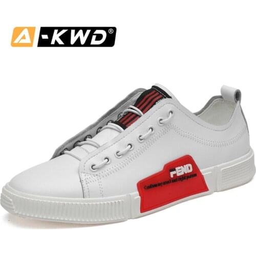 White Elastic Band Fashion Men Shoes Mannen Sxhoenen Men Leather Shoes Light Men Shoes Luxury Brand Autumn Footwear Male Sneaker