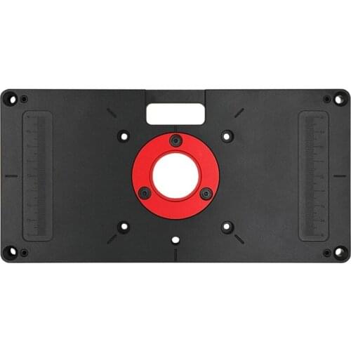 Woodworking Trimming Machine Router Table Plate Aluminum Router Table Insert Plate Universal Scaled Flip Board Gadget