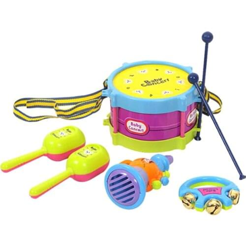 Children Drum Trumpet Toy Music Percussion Instrument Band Kit Early Learning Educational Toy