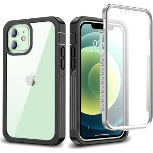 Fall-proof Apple 12 transparent three-proof shell is suitable for iPhone12promax mobile phone shell outdoor transparent protecti