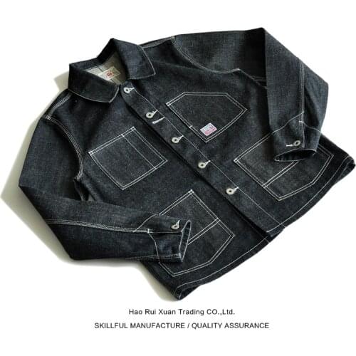 SAUCE ORIGIN 993-CL Jean Jacket Men men motorcycle denim jacket Selvedge Denim Raw Vintage US Cotton men fashion