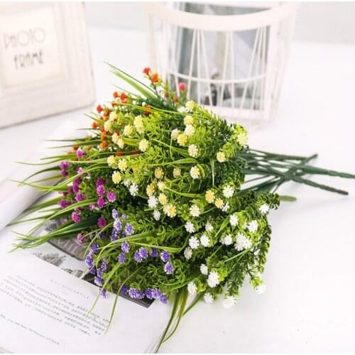 Emulation Plastic Babysbreath Flower Fork Milan Continental Coffee Table Artificial Flowers for Wedding Home Party Decoration