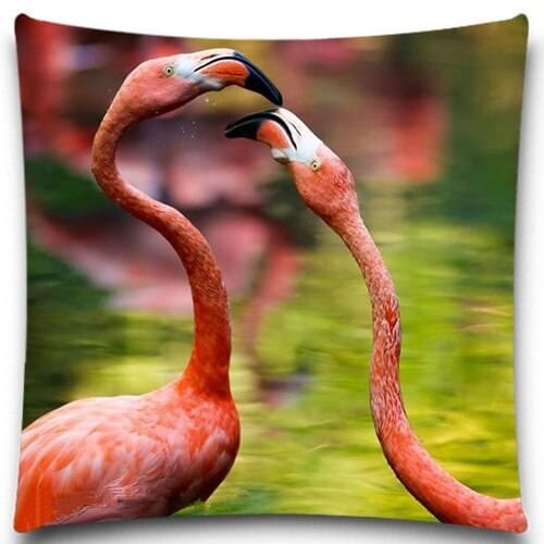 Flamingo pattern Cotton Square 5 size 45*45 Cm Throw Pillow Case For Office/bedroom/chair Seat Cushion cover