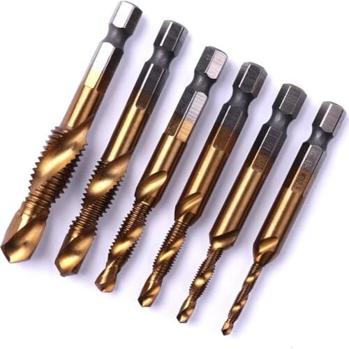 Metric Titanium Sprial Screw Tap Drill Bit Right Hand HSS M3/M4/M5/M6/M8/M10