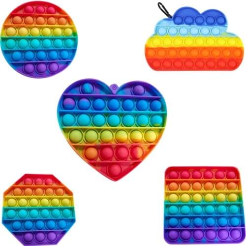 Cartoon Kawaii Fidget Toys Push Bubble Fidget Sensory Toy Autism Special Stress Reliever Anti Stress Squishy Toys Антистресс