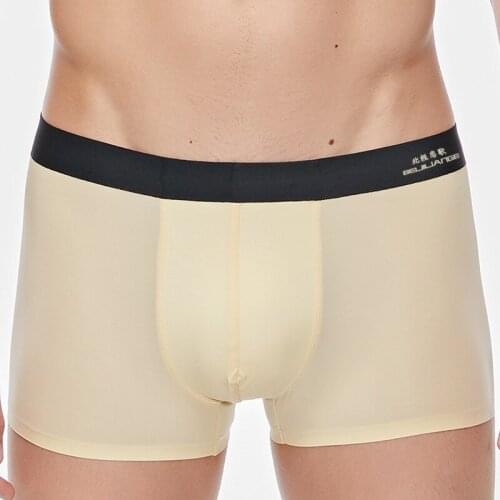 Ice Silk Men Underwear Ultra-thin Translucent Sexy Mens Panties Boxer Short Comfortable Breathable Cool Underpants Hombre