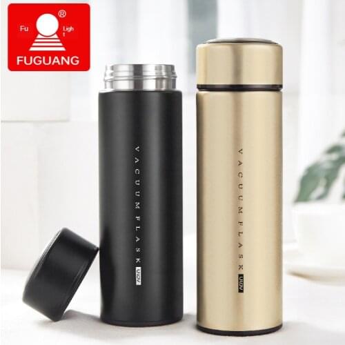 New Business Car Stainless Steel Thermos Portable Vacuum Insulation Straight Water Bottle Outdoor Travel Sports High-end Thermos