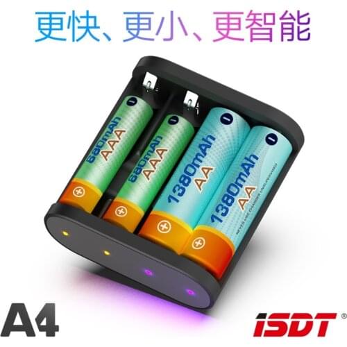 Original ISDT A4 10W 1.5A AA AAA Battery Charger DC Smart Battery Charger Unit For 10500 12500 Battery