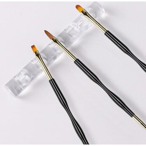 5 Grid Acrylic Nail Brush Rack Portable Nail Brush Holder Paint Pen Showcase Holder Clear Display Stand Manicure Tools 1PC