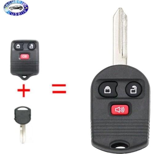 SALE !!! For Refit Ford Mercury Mazda Combo Key Shell 3 Button Remote Key Case Fob Entry