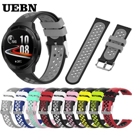UEBN Silicone Replacement Breathable Band For HUAWEI WATCH GT 2e Strap Bracelet for HUAWEI Watch GT 2 46mm watchbands