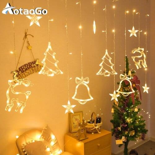 Christmas Holiday Lights LED Fairy Garland Wedding Curtain String Light Decor Window Room Outdoor Decoration Xmas Party Lamp