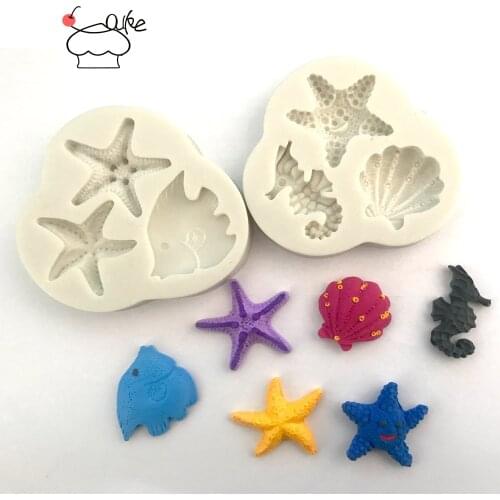 Aouke Molds Sea Shells silicone mold fondant mold cake decorating tools chocolate gumpaste mold