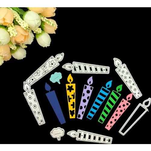 Julyarts Steel Scrapbooking Cutting Dies Birthday Candle for Knife Mould Blade Punch Stencils Dies Cards Paper DIY