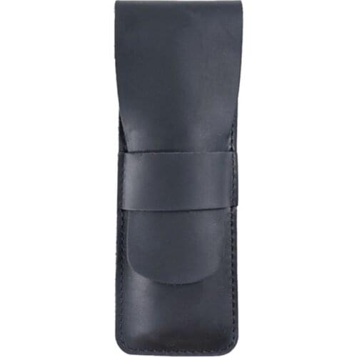 PPYY-Handmade Leather Pencil Storage Bag Cowhide Fountain Pen Case Holder Vintage Retro Accessories for Travel Journal