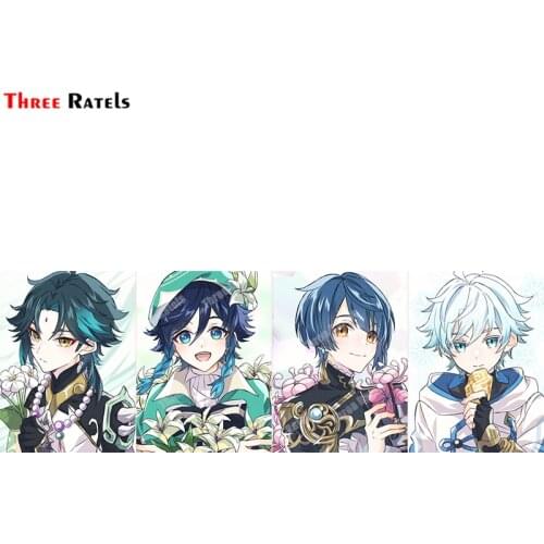 Three Ratels B158 Venti Xiao Xingqiu And Chongyun Genshin Impact For Bmw E46 Decoraton Car Stickers Personalized Auto Decals