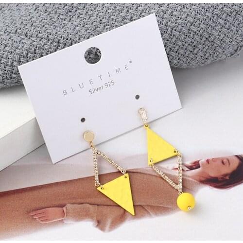 TONGKWOK Bohemia Exaggeration Dangle Earrings For Women Silk Thread Tassel Metal Long Chandelier Earrings #139548