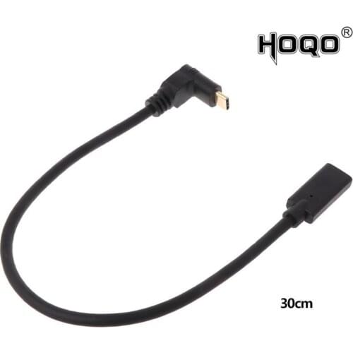 High Speed Gold Plated USB 3.1 Male to 90 Degree Elbow Design Female Extension Cable Charging Data Line Adapter Converter Connec
