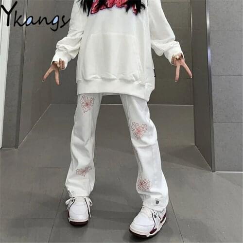 Женские джинсы с вышивкой YKANGS China At AliExpress