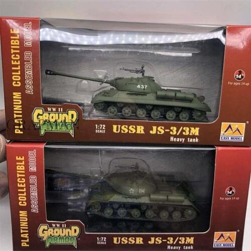 1/72 WWII USSR JS-3/3M Heavy Tank Russian Army Is-3 Tank Finished Model Easymodel Toy
