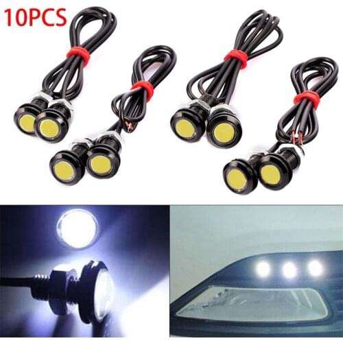 10PCS 9W 18 23mm 12V DC White LED Eagle Eye Light Car Fog DRL Backup Parking Signal