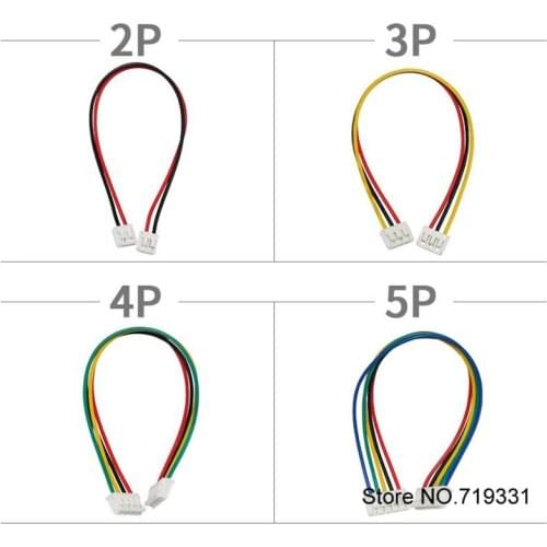 100Pcs EH 2.5mm 2/3/4/5/6/7/8/9/10/12-Pin Female Connector with Wire , Double end with Connector